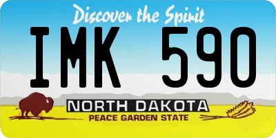ND license plate IMK590