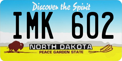 ND license plate IMK602