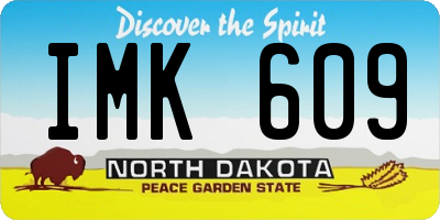 ND license plate IMK609