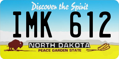 ND license plate IMK612