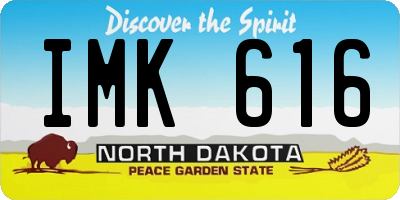 ND license plate IMK616