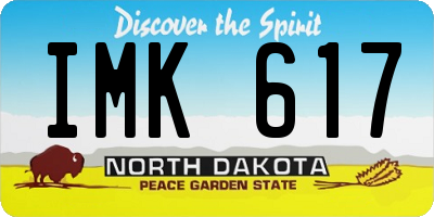 ND license plate IMK617
