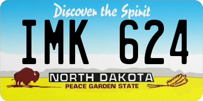 ND license plate IMK624