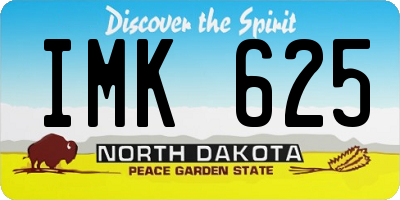 ND license plate IMK625