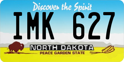 ND license plate IMK627