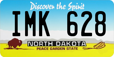 ND license plate IMK628