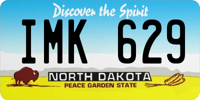 ND license plate IMK629