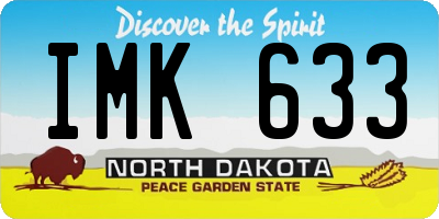 ND license plate IMK633