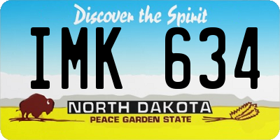 ND license plate IMK634