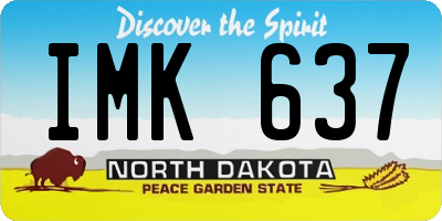ND license plate IMK637