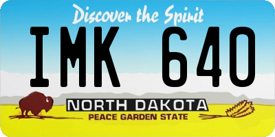 ND license plate IMK640