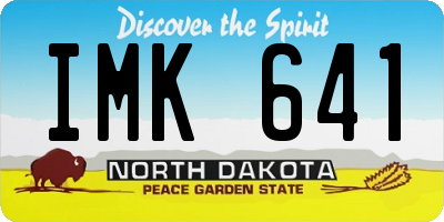 ND license plate IMK641