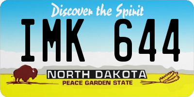 ND license plate IMK644