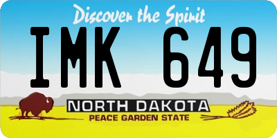 ND license plate IMK649