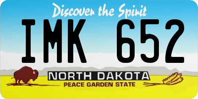 ND license plate IMK652