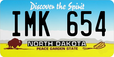 ND license plate IMK654