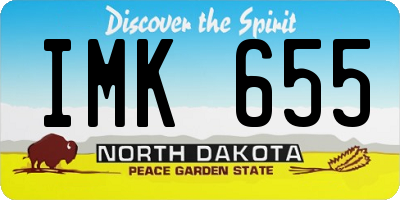 ND license plate IMK655