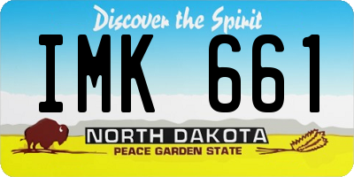ND license plate IMK661