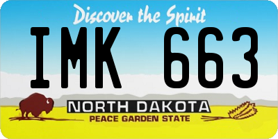 ND license plate IMK663