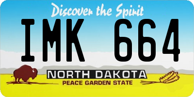 ND license plate IMK664