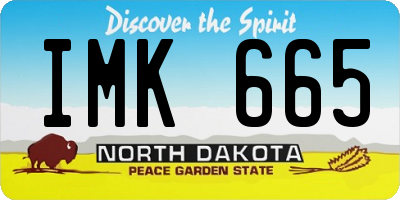 ND license plate IMK665