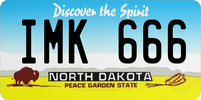 ND license plate IMK666