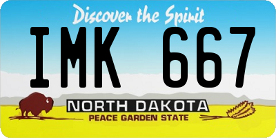 ND license plate IMK667