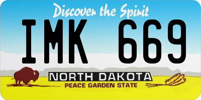 ND license plate IMK669