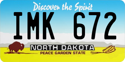 ND license plate IMK672