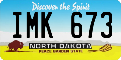 ND license plate IMK673
