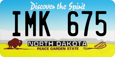 ND license plate IMK675