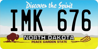 ND license plate IMK676