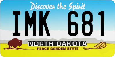 ND license plate IMK681