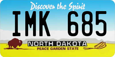 ND license plate IMK685