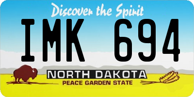 ND license plate IMK694