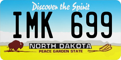 ND license plate IMK699