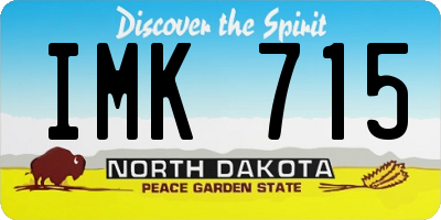ND license plate IMK715