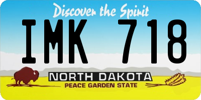 ND license plate IMK718