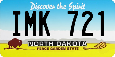 ND license plate IMK721