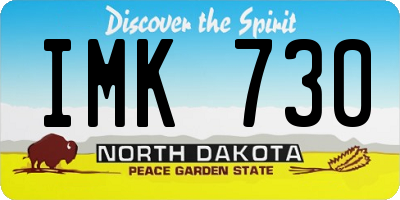 ND license plate IMK730