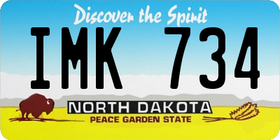 ND license plate IMK734