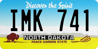 ND license plate IMK741