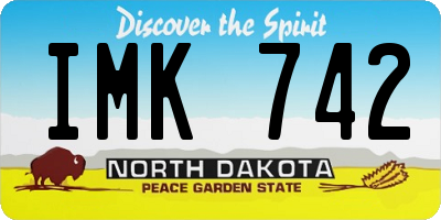ND license plate IMK742