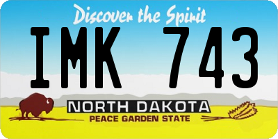 ND license plate IMK743