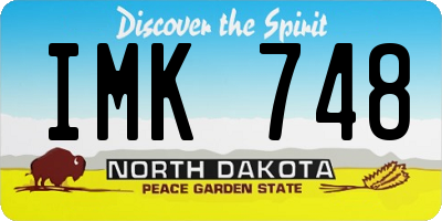 ND license plate IMK748