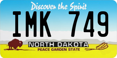 ND license plate IMK749