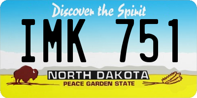 ND license plate IMK751