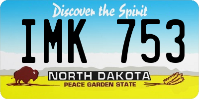 ND license plate IMK753