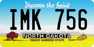 ND license plate IMK756