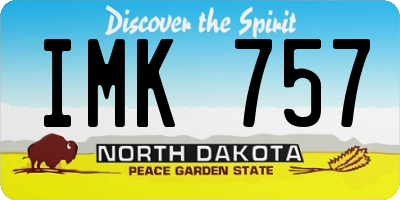 ND license plate IMK757